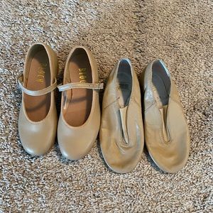 Girls tap and jazz shoes